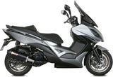 Katalysiertes Auspuffendstück Mit Geräuschzulassung Oval Stahl Schwarz Carbon - Mivv Kompatibel Mit Kymco Xciting 400 (2013-2018)