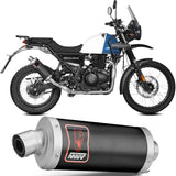 Katalysiertes Auspuffendstück Mit Geräuschzulassung Dakar Stahl Schwarz - Mivv Kompatibel Mit Royal Enfield Himalayan (2021-2023)
