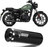Auspuffendstück Mit Geräuschzulassung Hr-1 Stahl Schwarz - Mivv Kompatibel Mit Royal Enfield Meteor 350 (2021-2024)