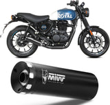 Auspuffendstück Mit Geräuschzulassung Hr-1 Stahl Schwarz - Mivv Kompatibel Mit Royal Enfield Hntr 350 (2022-2024)