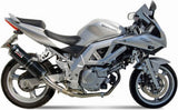 Complete Non-Catalytic Exhaust System With Sound Certification Oval Carbon - Mivv Compatible With Suzuki Sv 650 (2003)