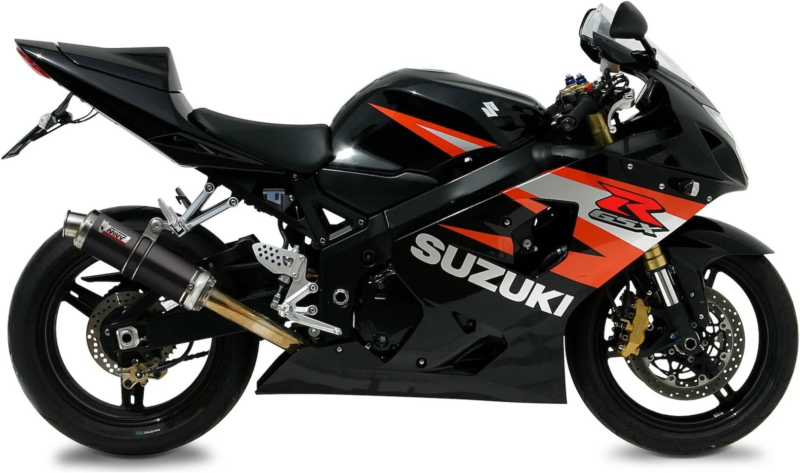 Auspuffendstück Mit Geräuschzulassung Gp Stahl Schwarz - Mivv Kompatibel Mit Suzuki Gsx-R 600 (2004-2005)