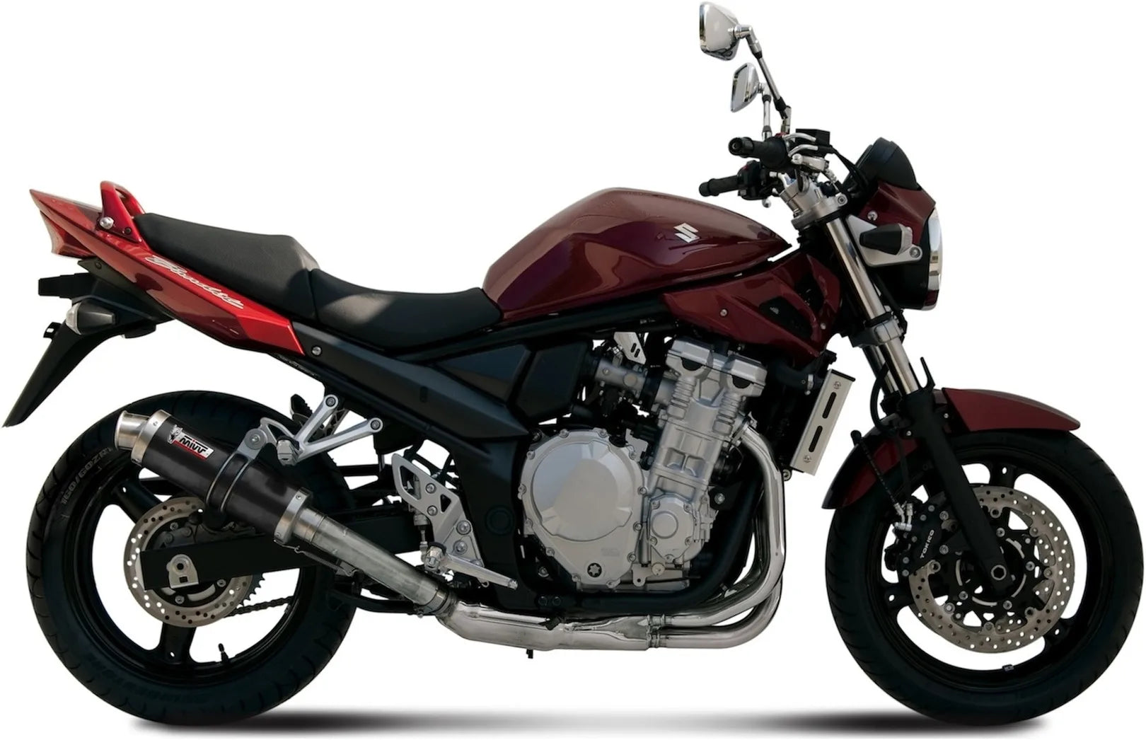 Auspuffendstück Mit Geräuschzulassung Gp Stahl Schwarz - Mivv Kompatibel Mit Suzuki Gsf 650 Bandit (2007-2015)