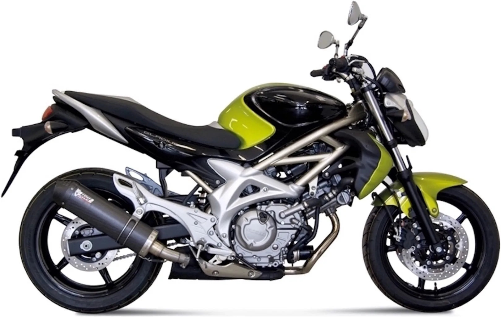 Auspuffendstück Mit Geräuschzulassung Oval Carbon Carbon - Mivv Kompatibel Mit Suzuki Gladius (2009-2015)