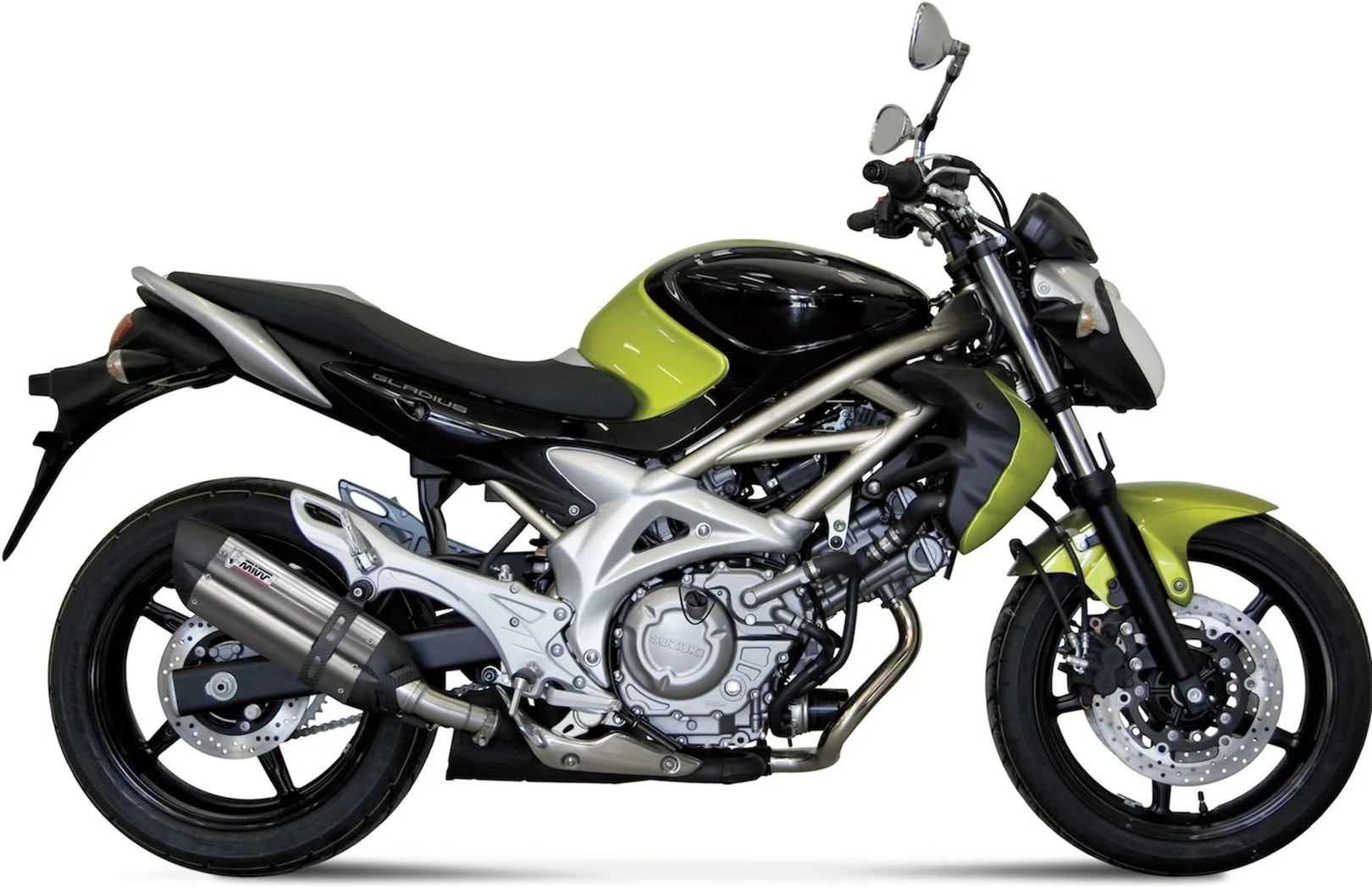 Auspuffendstück Mit Geräuschzulassung Suono Edelstahl Carbon - Mivv Kompatibel Mit Suzuki Gladius (2009-2015)