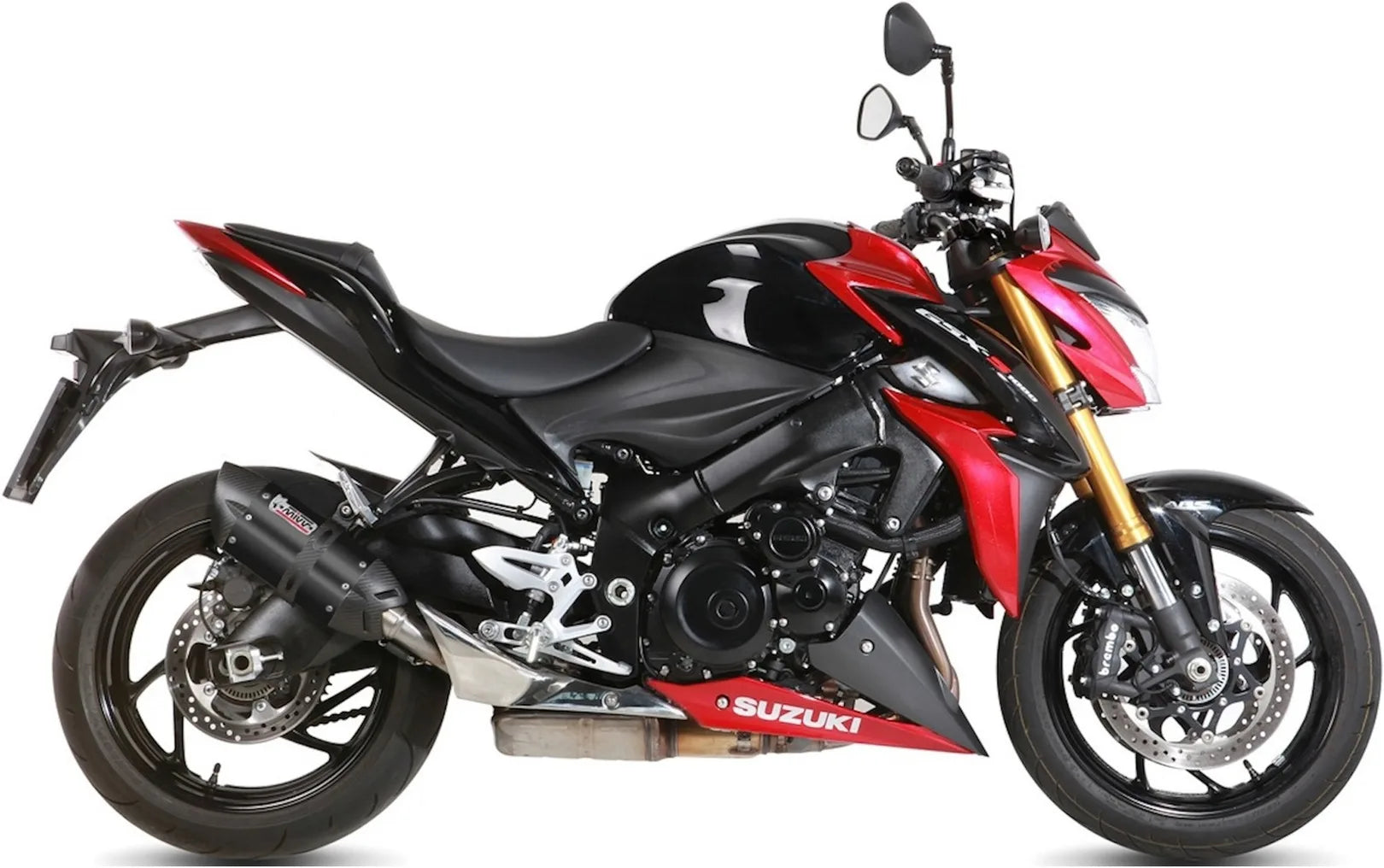 Auspuffendstück Mit Geräuschzulassung Suono Stahl Schwarz Carbon - Mivv Kompatibel Mit Suzuki Gsx-S 1000 (2015-2020)
