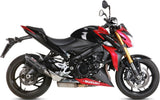 Exhaust Tip With Noise Certification Suono Steel Black Carbon - Mivv Compatible With Suzuki Gsx-S 1000 (2015-2020)