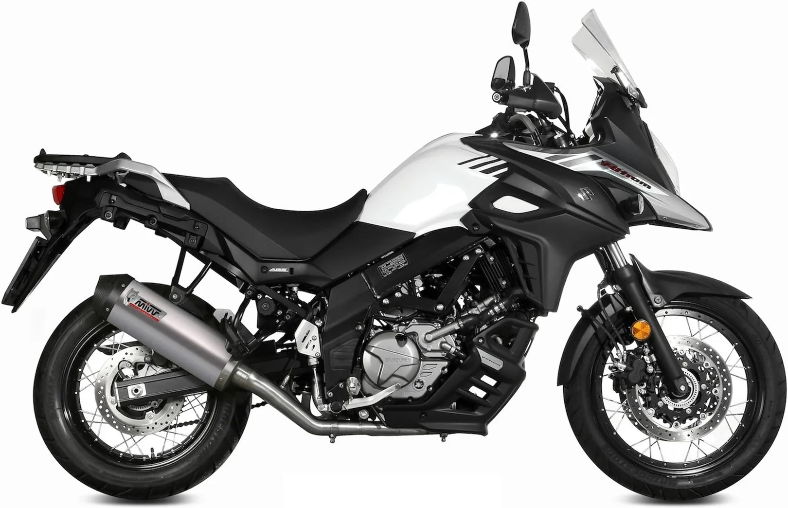 Katalysiertes Auspuffendstück Mit Geräuschzulassung Oval Titan Carbon - Mivv Kompatibel Mit Suzuki Dl 650 V-Strom (2017-2024)
