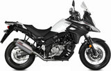Catalytic Exhaust Tip With Sound Certification Oval Titanium Carbon - Mivv Compatible With Suzuki Dl 650 V-Strom (2017-2024)