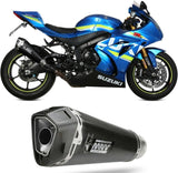 Auspuffendstück Mit Geräuschzulassung Delta Race Stahl Schwarz Carbon - Mivv Kompatibel Mit Suzuki Gsx-R 1000 (2017-2020)