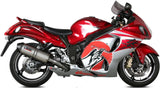 Doppelauspuffanlage Mit Geräuschzulassung Oval Titan Carbon - Mivv Kompatibel Mit Suzuki Gsx-R 1300 Hayabusa (2008-2017)
