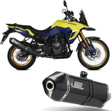 Auspuffendstück Mit Geräuschzulassung Speed Edge Stahl Schwarz Carbon - Mivv Kompatibel Mit Suzuki V-Strom 800 Se (2023-2024)