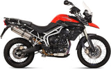 Exhaust Tip With Noise Certification Suono Stainless Steel Carbon - Mivv Compatible With Triumph Tiger 800 (2011-2016)