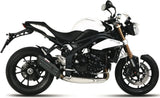 Auspuffendstück Mit Geräuschzulassung Suono Stahl Schwarz Carbon - Mivv Kompatibel Mit Triumph Speed Triple (2011-2015)