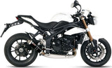 Exhaust Tip With Noise Certification Gp Steel Black - Mivv Compatible With Triumph Speed Triple (2011-2015)