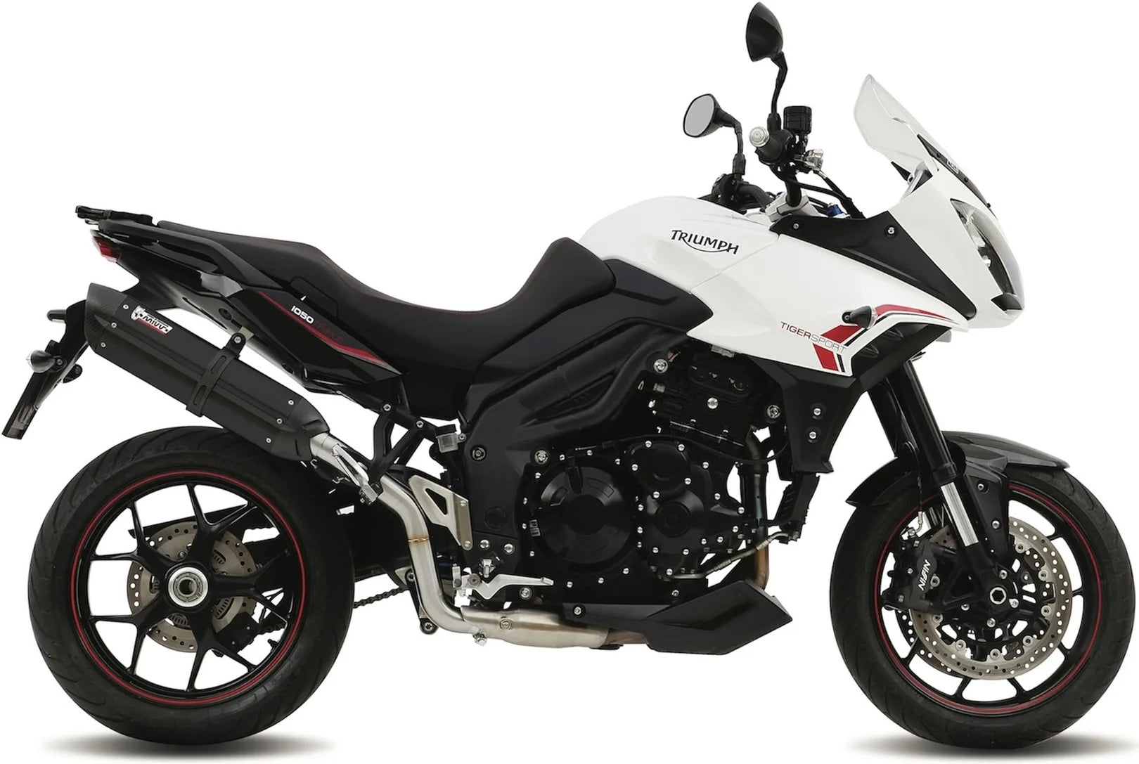 Katalysiertes Auspuffendstück Mit Geräuschzulassung Suono Stahl Schwarz Carbon - Mivv Kompatibel Mit Triumph Tiger 1050 Sport (2013-2016)