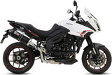 Katalysiertes Auspuffendstück Mit Geräuschzulassung Oval Carbon Carbon - Mivv Kompatibel Mit Triumph Tiger 1050 Sport (2013-2016)