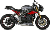 Auspuffendstück Mit Geräuschzulassung Suono Stahl Schwarz Carbon - Mivv Kompatibel Mit Triumph Speed Triple (2016-2017)