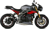 Auspuffendstück Mit Geräuschzulassung Gp Stahl Schwarz - Mivv Kompatibel Mit Triumph Speed Triple (2016-2017)