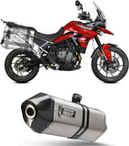 Exhaust Tip With Noise Certification Speed Edge Stainless Steel Carbon - Mivv Compatible With Triumph Tiger 900 - Gt - Pro (2021-2024)