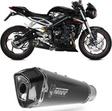 Auspuffendstück Mit Geräuschzulassung Delta Race Stahl Schwarz Carbon - Mivv Kompatibel Mit Triumph Street Triple 660 S (2017-2022)