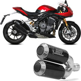 Dual Exhaust System With Sound Certification Mk3 Carbon - Mivv Compatible With Triumph Speed Triple 1200 Rr - Rs (2021-2024)