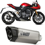 Exhaust Tip With Noise Certification Sr-1 Titanium - Mivv Compatible With Triumph Speed Triple 1200 Rr - Rs (2021-2024)