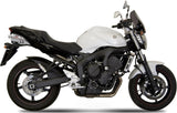 Dual Non-Catalytic Exhaust System With Sound Certification Oval Stainless Steel - Mivv Compatible With Yamaha Fz-6 Fazer (2004-2006)