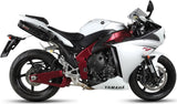 Doppelauspuffanlage Mit Geräuschzulassung Suono Stahl Schwarz Carbon - Mivv Kompatibel Mit Yamaha Yzf 1000 R1 (2009-2014)