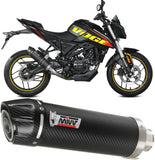 Komplette Abgasanlage Mit Katalysator Und Geräuschzulassung Gp Carbon Carbon - Mivv Kompatibel Mit Voge Brivido 125R (2023-2024)