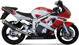 Exhaust Tip With Noise Certification Oval Carbon - Mivv Compatible With Yamaha Yzf 600 R6 (1999-2002)