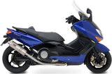 Komplette Auspuffanlage Ohne Katalysator Und Mit Geräuschzulassung Oval Edelstahl - Mivv Kompatibel Mit Yamaha T-Max 500 (2001-2007)