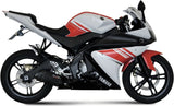 Komplette Abgasanlage Mit Katalysator Und Geräuschzulassung Suono Stahl Schwarz Carbon - Mivv Kompatibel Mit Yamaha Yzf-R 125 (2008-2013)