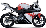 Komplette Abgasanlage Mit Katalysator Und Geräuschzulassung Gp Stahl Schwarz - Mivv Kompatibel Mit Yamaha Yzf-R 125 (2008-2013)