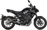 Komplette Auspuffanlage Ohne Katalysator Und Mit Geräuschzulassung Oval Carbon Carbon - Mivv Kompatibel Mit Yamaha Mt-09 (2013-2020)