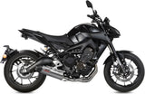 Komplette Auspuffanlage Ohne Katalysator Und Mit Geräuschzulassung Oval Titan Carbon - Mivv Kompatibel Mit Yamaha Mt-09 (2013-2020)