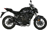Komplette Abgasanlage Mit Katalysator Und Geräuschzulassung Delta Race Stahl Schwarz Carbon - Mivv Kompatibel Mit Yamaha Mt-07 (2014-2020)