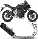 Komplette Abgasanlage Mit Katalysator Und Geräuschzulassung Gp Carbon Carbon - Mivv Kompatibel Mit Yamaha Fz-07 (2014-2024)