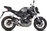 Komplette Auspuffanlage Ohne Katalysator Und Mit Geräuschzulassung Gp Carbon - Mivv Kompatibel Mit Yamaha Mt-125 (2015-2019)