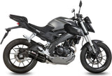 Komplette Abgasanlage Mit Katalysator Und Geräuschzulassung Suono Stahl Schwarz Carbon - Mivv Kompatibel Mit Yamaha Mt-125 (2015-2019)