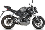 Komplette Auspuffanlage Ohne Katalysator Und Mit Geräuschzulassung Gp Stahl Schwarz - Mivv Kompatibel Mit Yamaha Mt-125 (2015-2019)