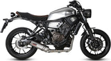 Komplette Abgasanlage Mit Katalysator Und Geräuschzulassung Oval Titan Carbon - Mivv Kompatibel Mit Yamaha Xsr 700 (2016-2020)
