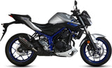 Exhaust Tip With Noise Certification Suono Steel Black Carbon - Mivv Compatible With Yamaha Mt-03 (2016-2024)