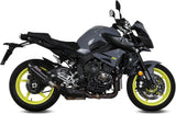 Non-Catalytic Exhaust Tip With Sound Certification Suono Steel Black Carbon - Mivv Compatible With Yamaha Mt-10 (2016-2022)