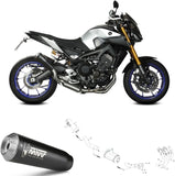 Komplette Abgasanlage Mit Katalysator Und Geräuschzulassung X-M1 Stahl Schwarz - Mivv Kompatibel Mit Yamaha Mt-09 (2013-2020)