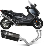 Complete Non-Catalytic Exhaust System With Sound Certification Sr-1 Steel Black - Mivv Compatible With Yamaha T-Max 560 (2020-2021)