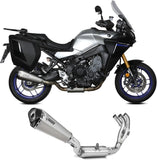 Komplette Auspuffanlage Ohne Katalysator Und Mit Geräuschzulassung Delta Race Edelstahl Carbon - Mivv Kompatibel Mit Yamaha Tracer 9 - Gt (2021-2023)