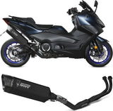 Komplette Auspuffanlage Ohne Katalysator Und Mit Geräuschzulassung Sr-1 Titan Schwarz - Mivv Kompatibel Mit Yamaha T-Max 560 (2022-2024)