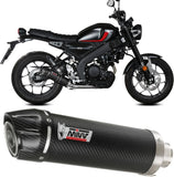 Komplette Abgasanlage Mit Katalysator Und Geräuschzulassung Gp Carbon Carbon - Mivv Kompatibel Mit Yamaha Xsr 125 (2022-2024)