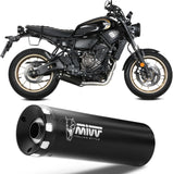 Komplette Abgasanlage Mit Katalysator Und Geräuschzulassung Hr-1 Stahl Schwarz - Mivv Kompatibel Mit Yamaha Xsr 700 (2021-2024)